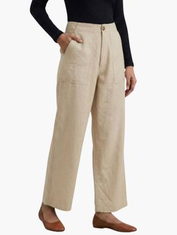 Zuri - The 9 to 9 All-Day Smart Waist Cotton Beige Pant