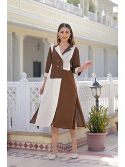 Autumnlane - Tatva Coffee Cotton Dress