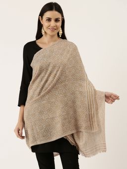 Pashmoda - Women Beige Fine Wool Stole