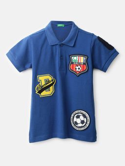 United Colors of Benetton - Boys Solid Polo Collar T-shirt