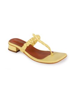 Ek_agga - Women Twisted Yellow Sandal Heels