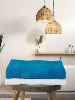 KOPA - Quick Dry 100% Cotton Soft Terry Towel -2Pc Bath Towel D'Ross Solid-Multi