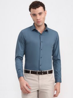 Wyre - Men's Slim Fit Blue Shirt