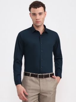 Wyre - Men's Dark Green Solid Party Wear Shirt
