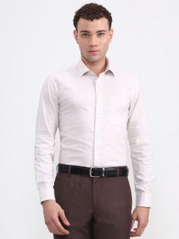 JadeBlue - Youth Men's Slim Fit Checked Formal Shirt