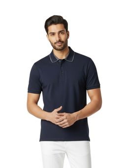 OUTERWORLD - Navy Blue The Muse Liquid Polo T-Shirt