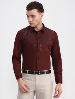 Wyre - Men Brown Sequined Shirt