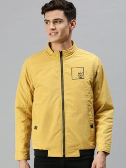 SHOWOFF - Men Casual Solid Mustard Jacket