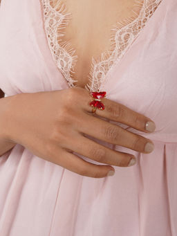 Joker and Witch - Joker & Witch Mabel Butterfly Big Red Stone Ring