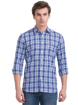 Parx - Men Checks Blue Shirt