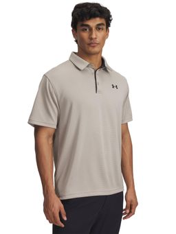 Under Armour - Beige Polyester Half Sleeves Polo T-Shirt