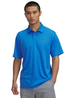 Under Armour - Blue Polyester Half Sleeves Polo T-Shirt