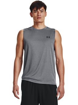 Under Armour - Grey Polyester Sleeveless T-Shirt