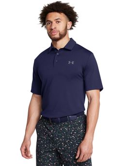 Under Armour - Navy Blue Polyester Half Sleeves Polo T-Shirt