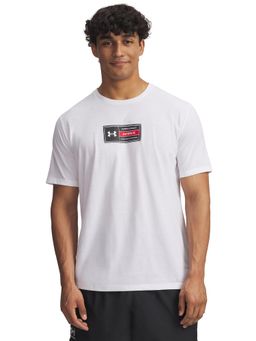 Under Armour - White Cotton Half Sleeves T-Shirt