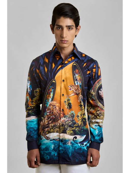 Loudless Kaziranga Graphic Printed Shirt