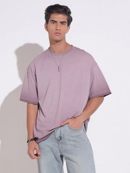 SHOWOFF - Pink Oversized Round Neck T-Shirt