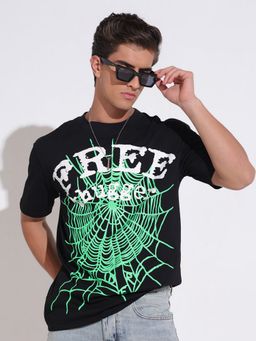 SHOWOFFFF - Graphic Printed Black T-Shirt
