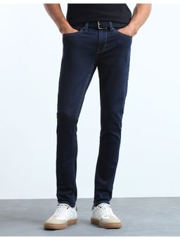 Flying Machine - Blue Cotton Solid Skinny Jeans