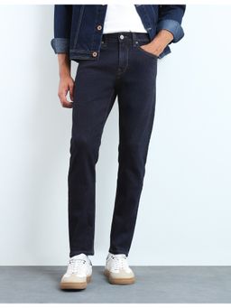 Flying Machine - Blue Cotton Solid Tapered Jeans