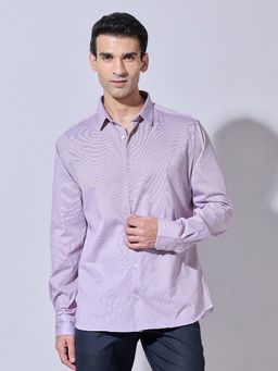SHOWOFFFF - Striped Pink Regular Fit Shirt
