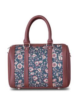 Zouk - Women's Handcrafted Floral Blue Kalamkari Handbag