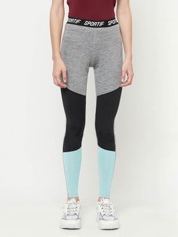 CRIMSOUNE CLUB - Women Multicoloured Colourblocked Tights