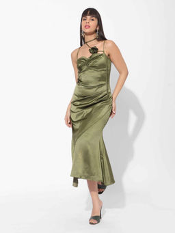 APPAPOP - Amylin Olive Rose Dress