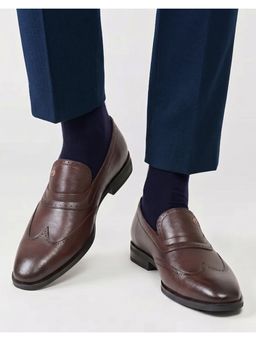 Alberto Torresi - Men Brown Classic Black Loafers