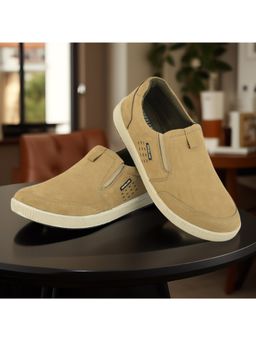 WOODLAND - Men Khaki Slip On Sneakers