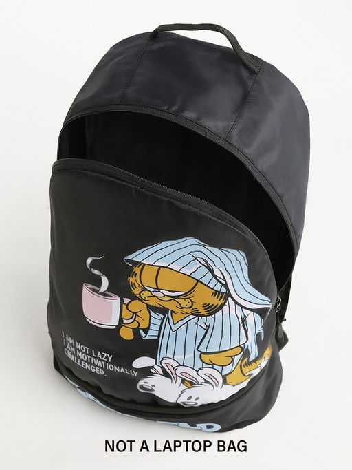 bewakoof mini backpack Buy Bewakoof X Official Garfield Merchandise Unisex Black Lazy Garfield Small  Backpack Online