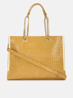 Fabbhue - Womens Mustard Casual Handheld Bag