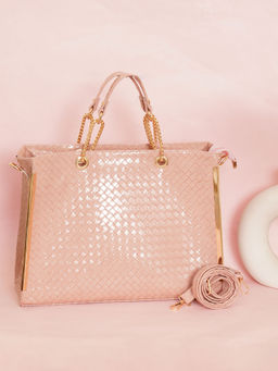 Fabbhue - Womens Pink Casual Handheld Bag