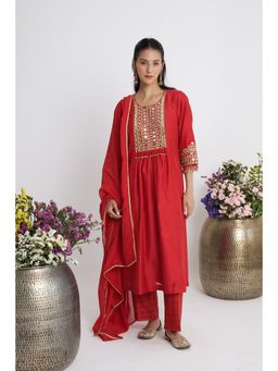 Siyona by Ankurita - Lehraata Resham Kurta with Pant and Dupatta (Set of 3)