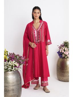 Siyona by Ankurita - Resham Roshni Kurta with Pant and Dupatta (Set of 3)