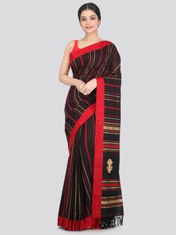PinkLoom - Women's Cotton Saree With Unstitched Blouse Piece