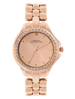 French Connection - Analog Rose Gold Dial Watch for Women - FCN03A (M)