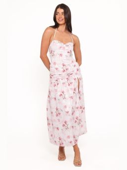 Petal & Pup - Pink Lelia Halterneck Floral Maxi Dress