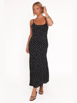 Petal & Pup - Black Lexia Polka Dots Maxi Dress
