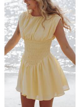 Petal & Pup - Yellow Ziva Solid Mini Dress