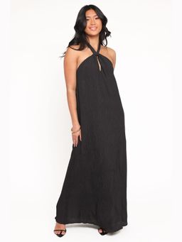 Petal & Pup - Black Theophania Solid Maxi Dress