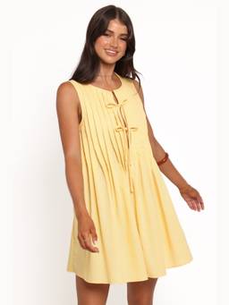 Petal & Pup - Yellow Madeline Solid Mini Dress