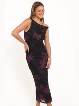 Petal & Pup - Black Sharny Floral Midi Dress