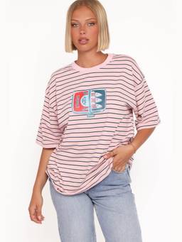 Petal & Pup - Sardines Pink Stripe Tee