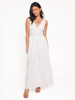 Petal & Pup - White Kayden Solid Maxi Dress