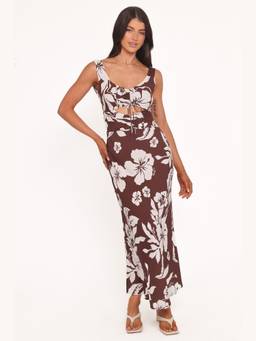 Petal & Pup - Brown Orin Floral Maxi Dress
