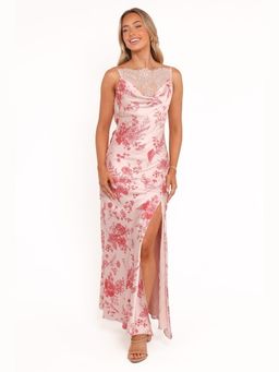 Petal & Pup - Red Evana Lace Floral Maxi Dress
