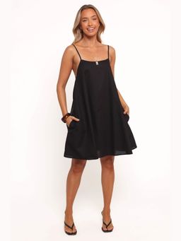 Petal & Pup - Black Cloella Solid Mini Dress