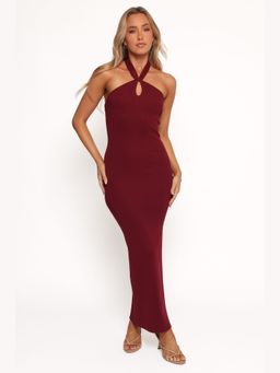 Petal & Pup - Maroon Nessa Solid Maxi Dress