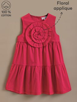 Hopscotch - Red Solid Dress